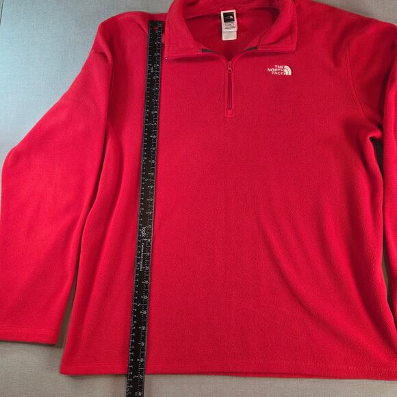 The North Face Men’s Red Polartec Classic Quarter Zip Fleece Pullover Size Large - Picture 7 of 14
